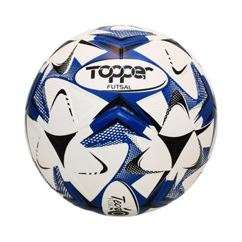 Bola-Futsal-Branco-e-Azul-Marinho-Slick-|-Topper-Tamanho--UN---Cor--BRANCO-0